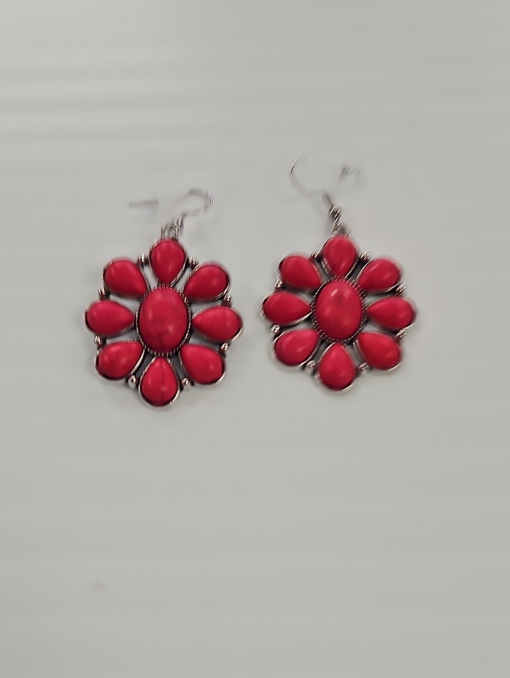 Hot Pink Floral Drop Earrings - Women Jewelry